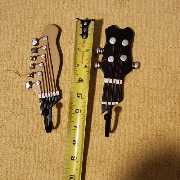 Guitar Headstock Wall Hooks Set Of 3 - Picture 5 of 15
